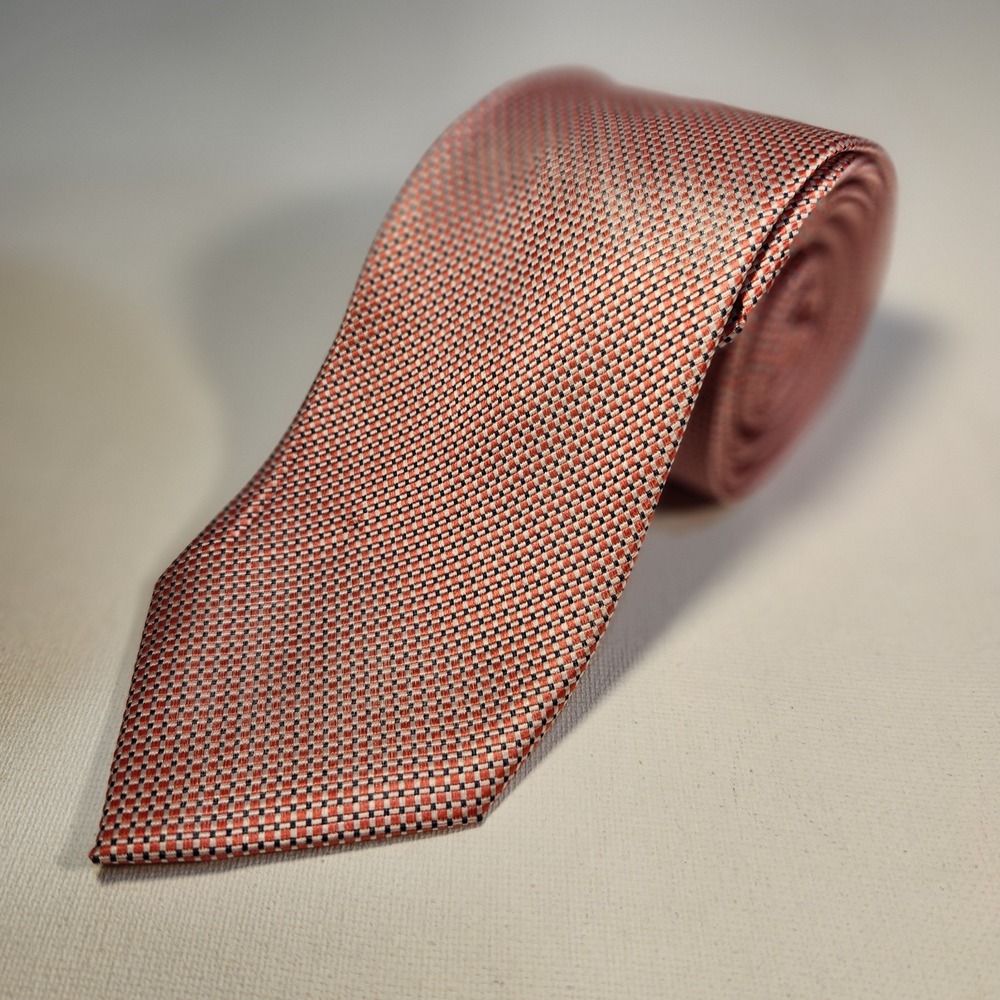 Nautica Mens 100% Silk Mens Necktie Red Blue Square Plaid